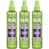 Garnier Fructis Style Curl Shape Defining Spray Gel for No Frizz, 8.5 Fl Oz, 3 Count (Packaging May Vary)
