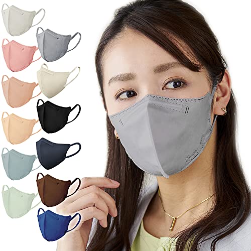 アイリスオーヤマ マスク 不織布 カラーマスク 立体 DAILY FIT MASK ふつうサイズ 32枚入 RK-D32MG グレー