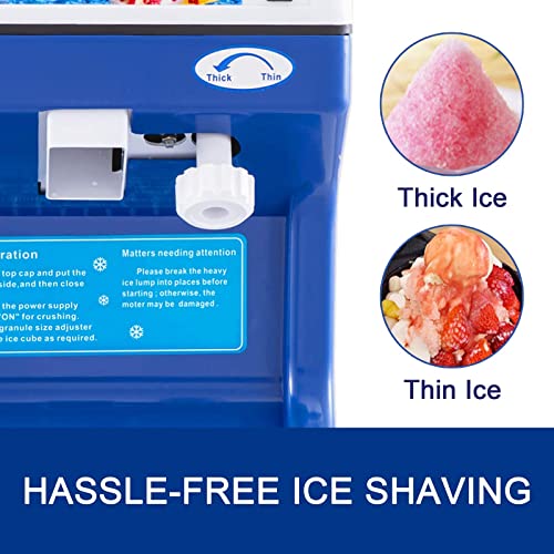 Vevor 110V Electric Shaved Ice Machine 250W Snow Cone Maker Tabletop W/Adjustable Ice Texture, Ice Shaving Machine 265Lbs/Hr For Home And Commerical Use #TOP3