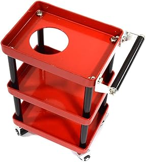 Integy RC Model C29521RED Realistic Scale Model 3-Tier Rolling Metal Storage Organizer Cart for RC