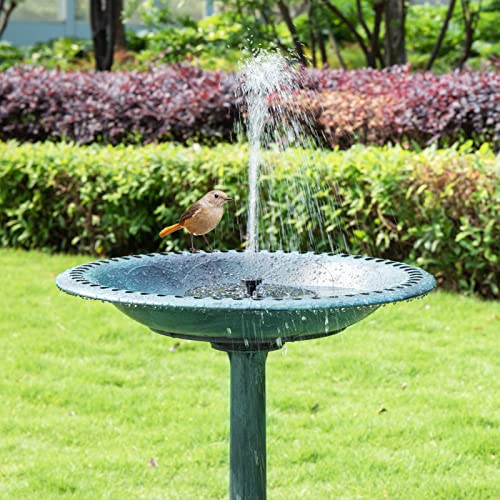 Vivosun 28” Solar Bird Bath, Solar Powered Pond Fountain Combo Set For Outdoors, Gardens, Patio, Yard, Deck, Green #TOP1
