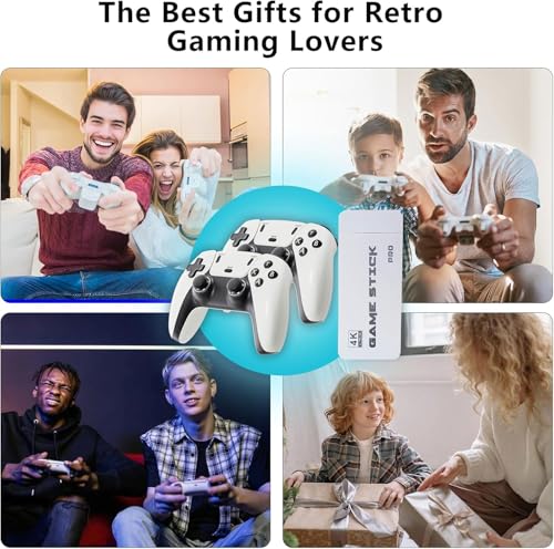 Video Game Console with 20,000+ Games, Retro Game Console, Dual 2.4G Wireless Controllers, Plug & Play, HDMI Output, Family Entertainment System (Ivory White) - Image 7