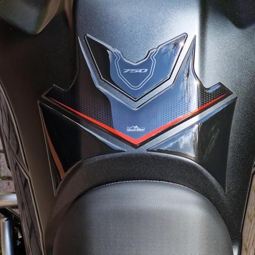 Resin Bike naklejki moto kompatybilne z Honda Transalp XL 750 2023. Ochrona zbiornika paliwa motocykla przed uderzeniami i zarysowaniami. Naklejka 3D z żywicy - neutralny metaliczny