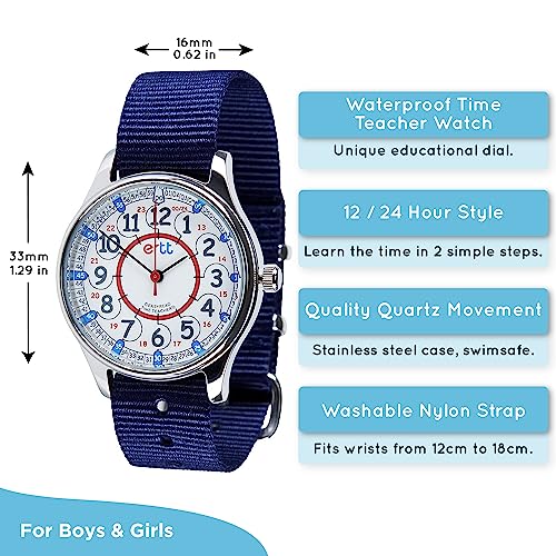 EasyRead Time Teacher Waterproof Kids' Watch - Boys & Girls Time Teacher Watch with 12-24Hr & Easy to Read Dial2