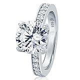 HB AMERICA plata de ley 925 rodiado-plateado round-shape zirconia cúbica