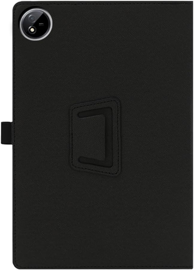 Compatible with iQOO Pad2 12.1-INCH Tablet case, Full Coverage Ultra Slim PU Leather Cover Case Folding Stand Cover Protective Tablet Cover with Hand Strap Magnet (Black)