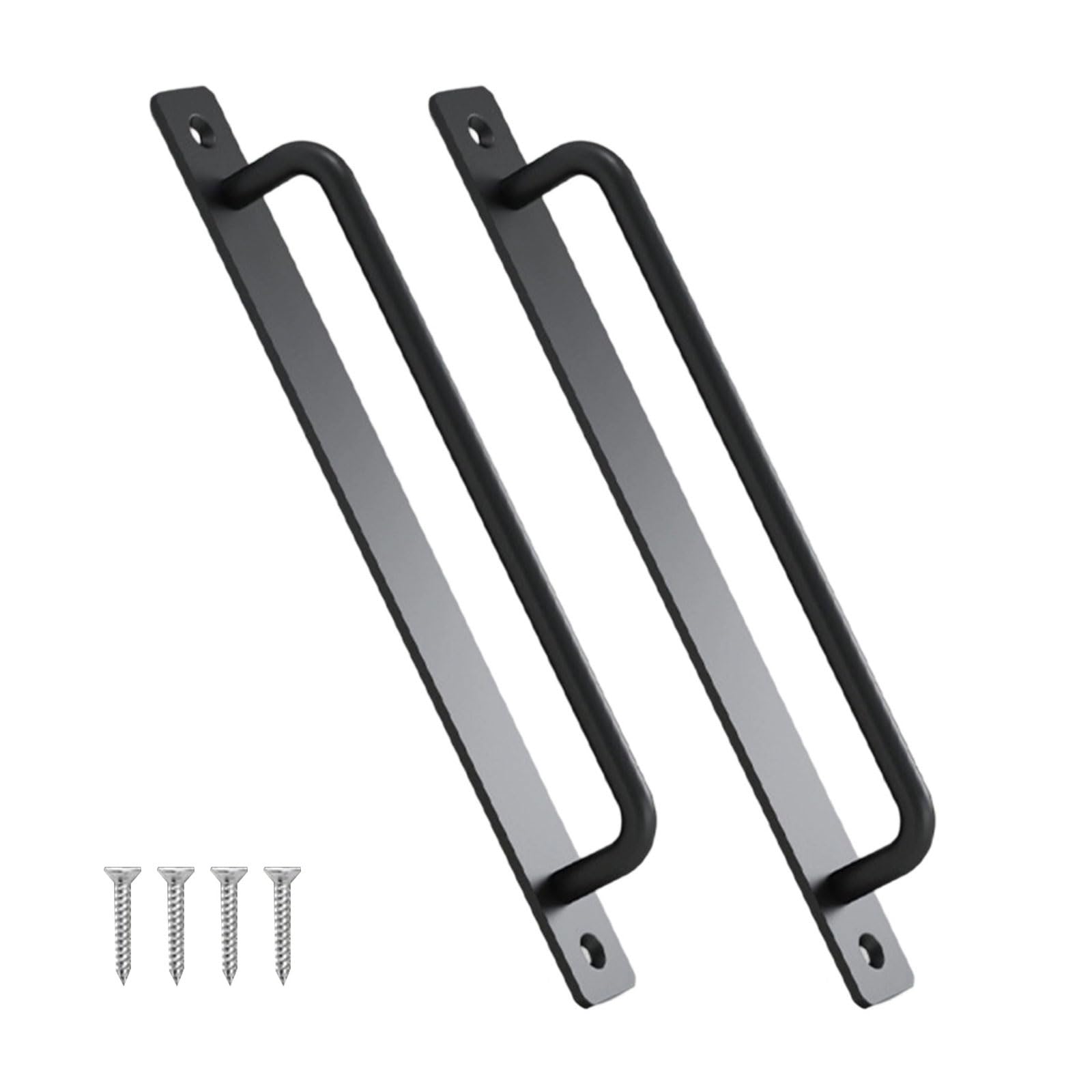 Tsophreniq Black 270Mm Of 2 Multipurpose Sliding Door Handles Sturdy Aluminum Alloy Hole Center For Bathroom Closet And Kitchen Supplies Garage Door Handle