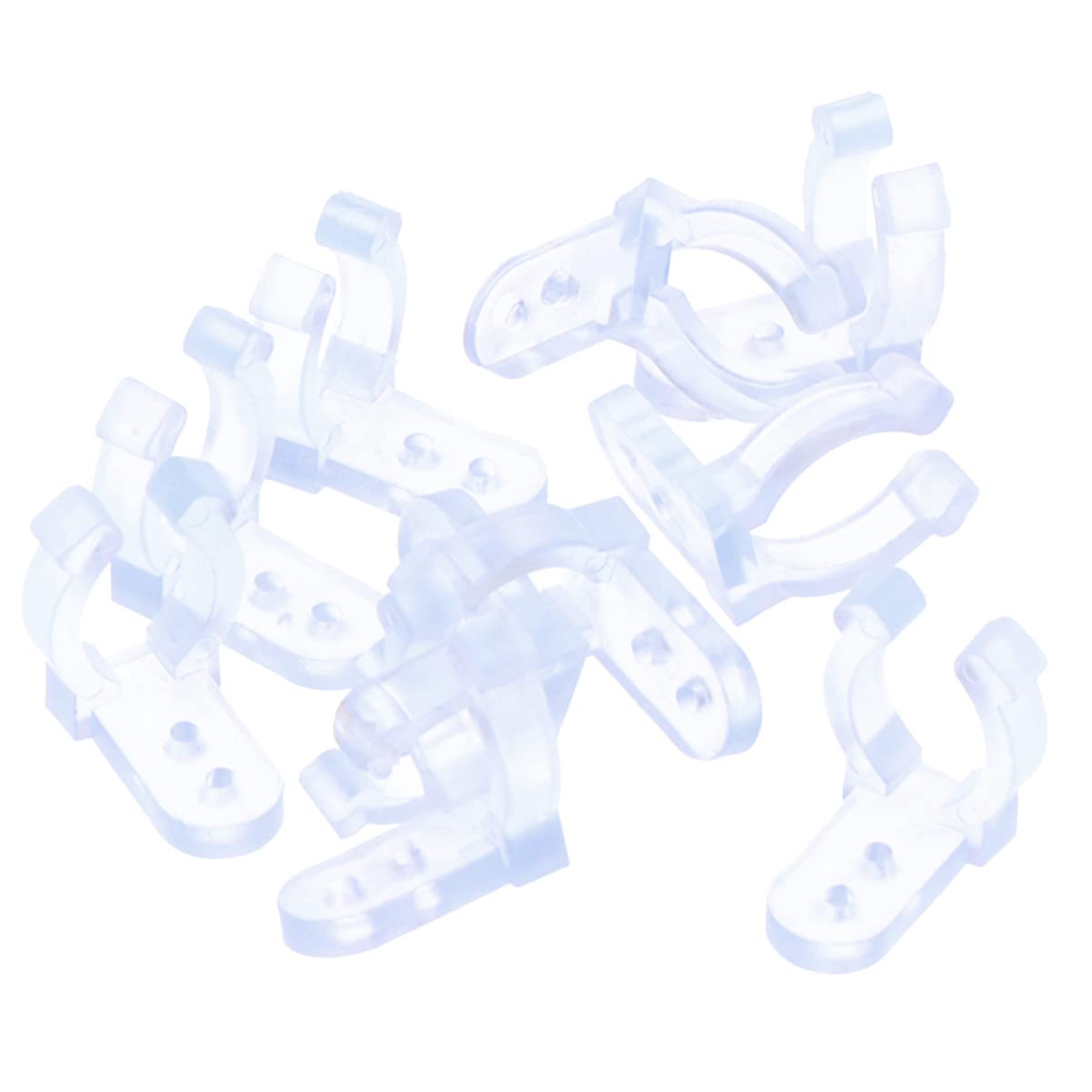 100pcs Clear PVC Led Rope Light Clips Holder Mounting Clips for Round Rope Lights for Use for Christmas Parties Home Decor