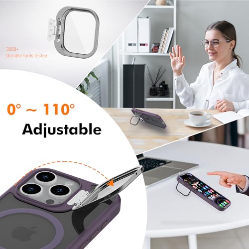 Housse iPhone 16 Pro premium violet mat avec protection verre trempé intégrée