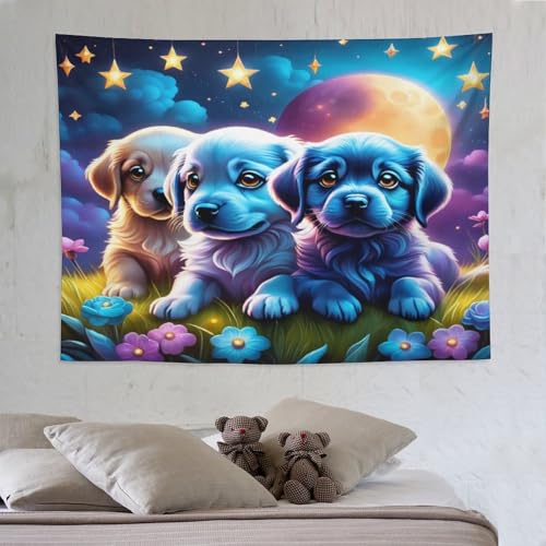 Décoration Murale Chambre : Tapisserie Chien Céleste PAZZK pour un Esprit Cosy