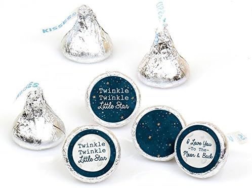 Twinkle Twinkle Little Star - Baby Shower or Birthday Party Round Candy Sticker Favors - Labels Fit Chocolate Candy (1 Sheet of 108)