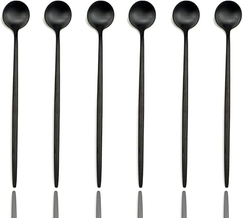 Miniatura 8 de JASHII - Juego de cubiertos de acero inoxidable 304, 20 piezas, juego de cubiertos de acero inoxidable, juego de vajilla con cuchillotenedorcuchara