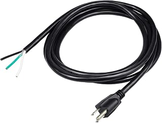 14AWG SJT Electricheavy Duty Extension Cord - Replacement Power Cord with Open End - 4.92 Feet Extension Cord, Three-Wire with Ground Wire, Suitable for High-Power Electric Tools (Black)