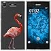 Produktbild PhoneNatic Case kompatibel mit Sony Xperia XZ1 Silikon-Hülle Vektor Tiere Flamingo M2