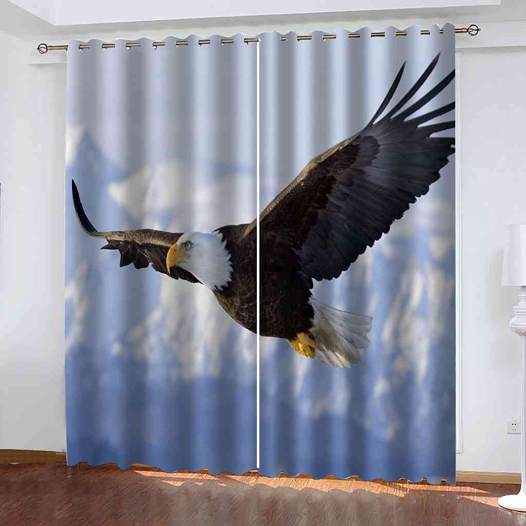 Rideau occultant a oeillets aigle pour isolation phonique cuisine 200x160