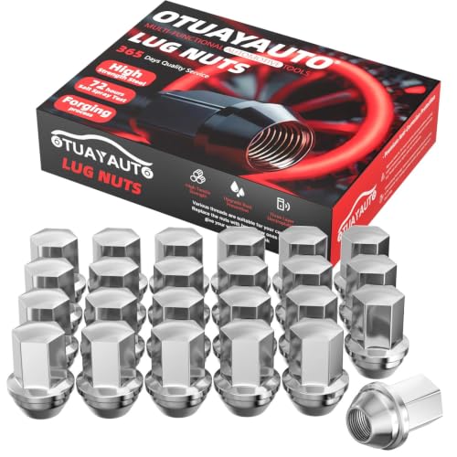 Image of OTUAYAUTO M14x1.5 OEM Lug Nuts 24PCS - Replacement for 1999-2023 Chevy