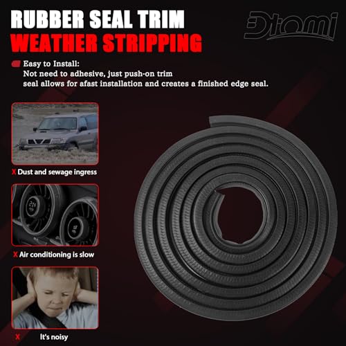 Door Seal Weatherstrip, Rubber Seal Trim Weather Stripping Compatible With Chevy GMC Vehicle 1988-2000 Suburban Tahoe Yukon C1500 C2500 C3500 K1500 K2500 K3500 Replaces# 1AWSK00228, AM-35015073 (2PCS) - Thumbnail 7