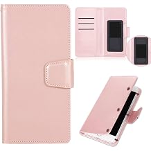 for BOOX Palma2 Pro/BOOX Palma 2 eBook Reader Case, Universal Leather Magnetic Flip Wallet Case with 3 Card Holder Compatible with VIWOODS 6.13" Carta1300 AiPaper Reader -Rose Gold