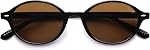 SOJOS Retro Oval Round Lunettes de soleil polarisés Femmes Hommes, Petite Chic Vintage Trendy Sunnies SJ2611