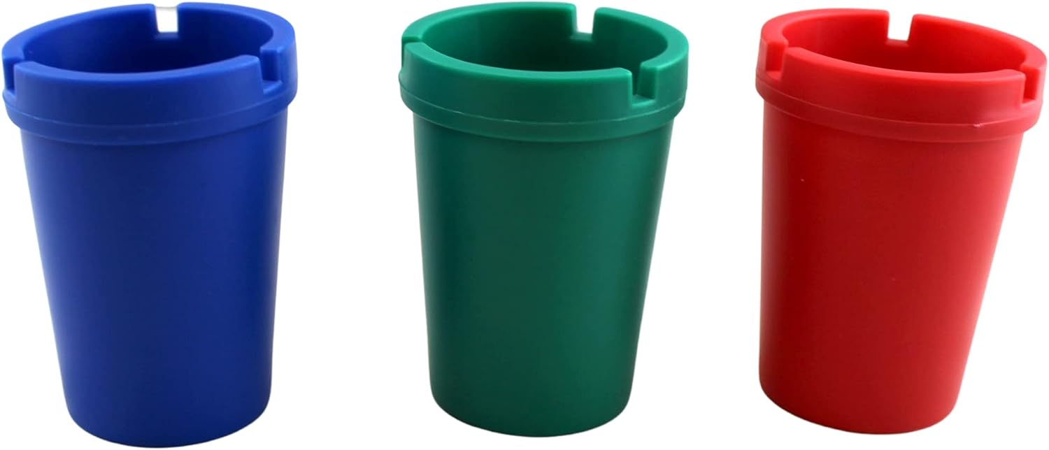 3 Pack Stub Out Cup-style Self-extinguishing Cigarette Ashtray - Butt Bucket -Portable Ashtray