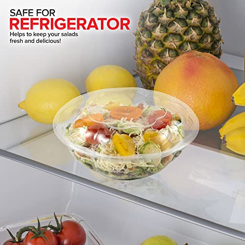 Stock Your Home 24Oz Clear Plastic Salad Bowls With Lids Disposable (50 Pack) Small Takeout Container With Snap On Lid For Fruit Salads, Quinoa, Lunch And Meal Prep, Acai Bowl, To-Go Party Containers #TOP6