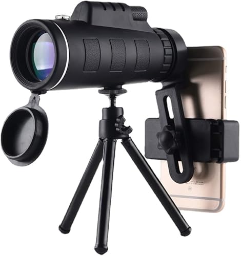 Miniatura 2 de BMFHJEQ Telescopio monocular - Telescopio de visión nocturna de bajo nivel de luz telescopio monocular óptico de 40 x 60 pulgadas con trípode móvil