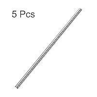 Vista 3 de uxcell Varilla redonda sólida de acero inoxidable 304 de 0.236 in x 11.811 in para manualidades de bricolaje - 5 piezas