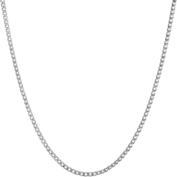 Collier Homme Acier Inoxydable Collier Homme Chaine Argent Massif Grosse De 5mm Maille Large Figaro 1+2 Neuve Collier Argent Homme