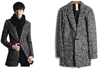 Amazon Soufflesong メンズ カジュアルコート チェスターコート ジャケット ロング カジュアル 秋 冬 長袖 アウター 重ね着 はおりもの メンズ 通勤 通学 Xl コート ジャケット 通販