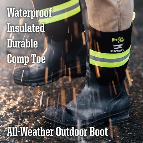 Image of Western Chief Unisex 365 Neoprene Cold Weather Boots for Men and Women | Waterproof rubber with insulated lining, anti-slip outsole, comfort insole, ankle, mid and tall snow boot for outdoor wear