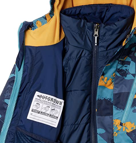 Columbia Jaqueta de intercâmbio Whirlibird II para meninos, Shasta Geoglacial/Azul marinho, GG