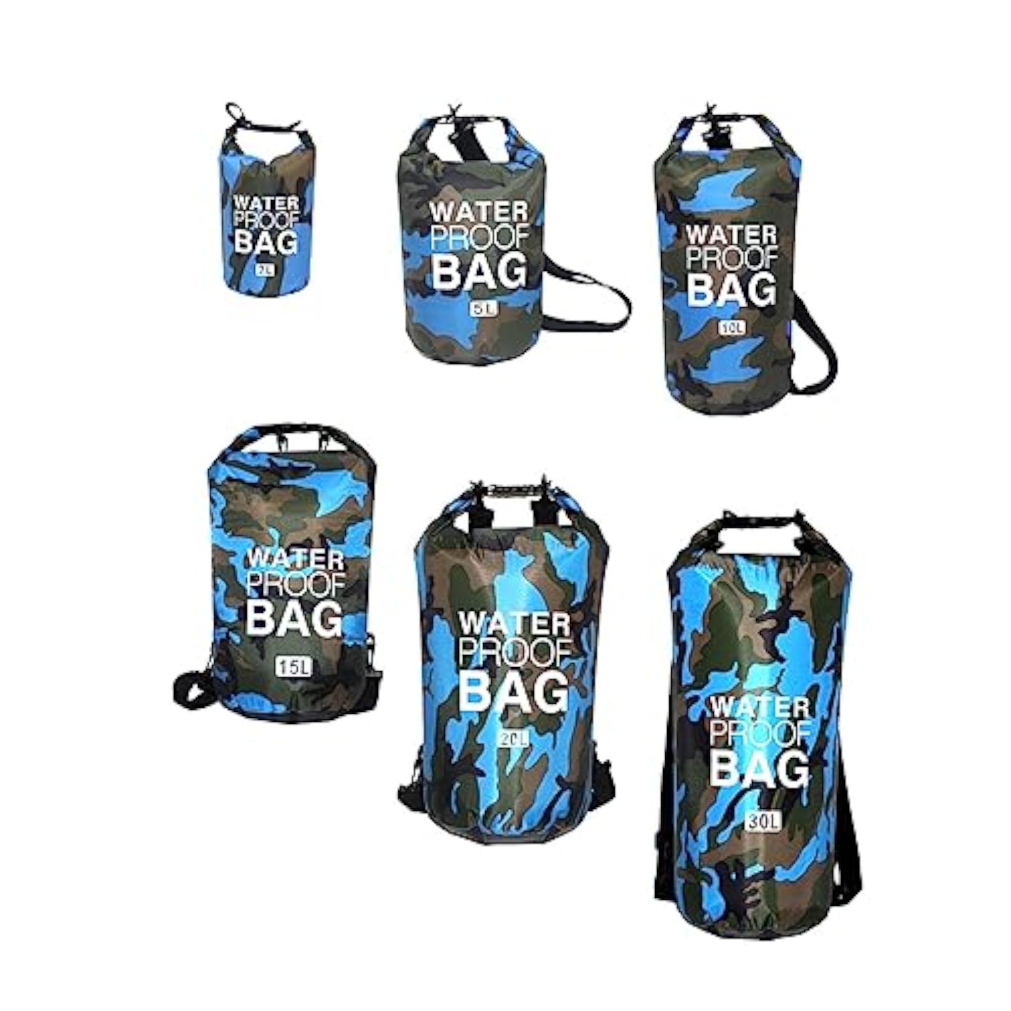3x Waterproof Bag with Shoulder Strap for Rafting