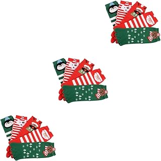 3 pares de meias infantis meias femininas meias femininas e meias de Natal para Natal meias engraçadas de dedo do pé do papai noel meias de dedo para crianças meias de dedo para atacado, Imagem 1, One Size