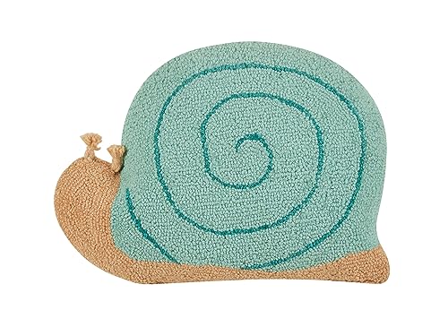 Peking Handicraft Snail Shaped Hook Throw Pillow, 16-inch Length, Home Decoration