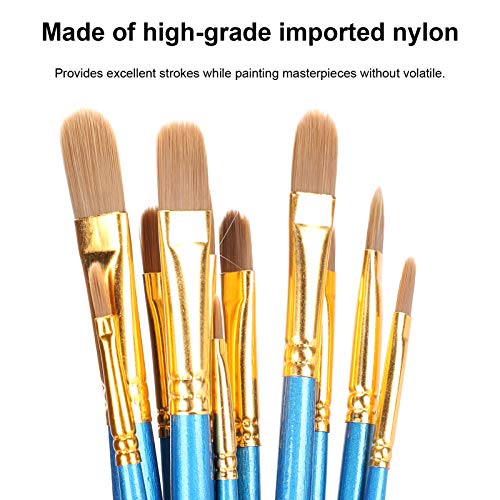 Pincéis de tinta acrílica, conjunto de pincéis de 12 unidades, para pintura a tinta Pintura a tinta