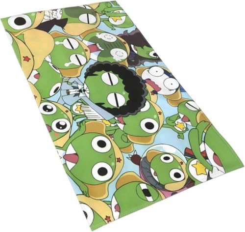 フェイスタオル 40×70cm おしゃれ かわいい ケロロ軍曹 マイクロファイバー 柔らか肌触り スポーツタオル 人気 ハンドタオル 耐久性 毛羽落ち少ない 高速吸水 速乾 家庭 業務 スポーツ 四季通用 プレゼント ギフト