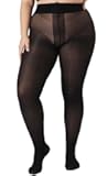 Plus Size Ultra Strong Tights for Women, 40D T-Croth Semi-Sheer Pantyhose Rip-Resist High Waist Stockings