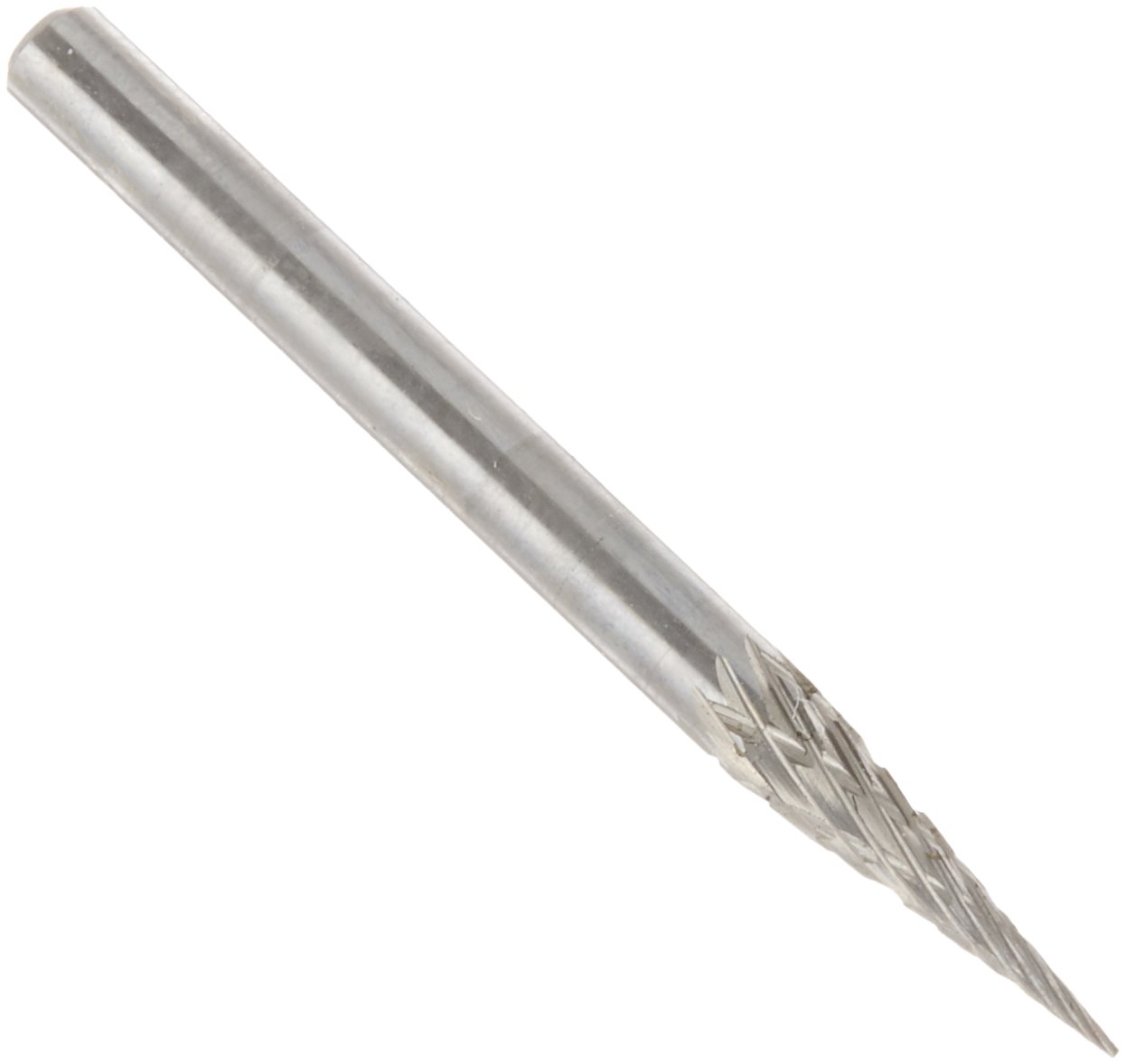 WALTER01V025 Tungsten Carbide Conical Burs, 0.3cm Shank Diameter, 0.3cm Diameter x 1.1cm Length, SM-42 USCTI 12 Degree Type