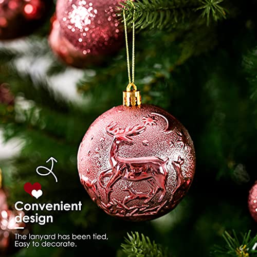 Christmas Ornaments For Xmas Trees,Rose Gold Shatterproof Christmas Ball Ornaments #TOP4