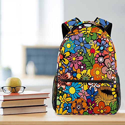 Sac à dos campus fleurs hippie : fini le manque de place en voyage
