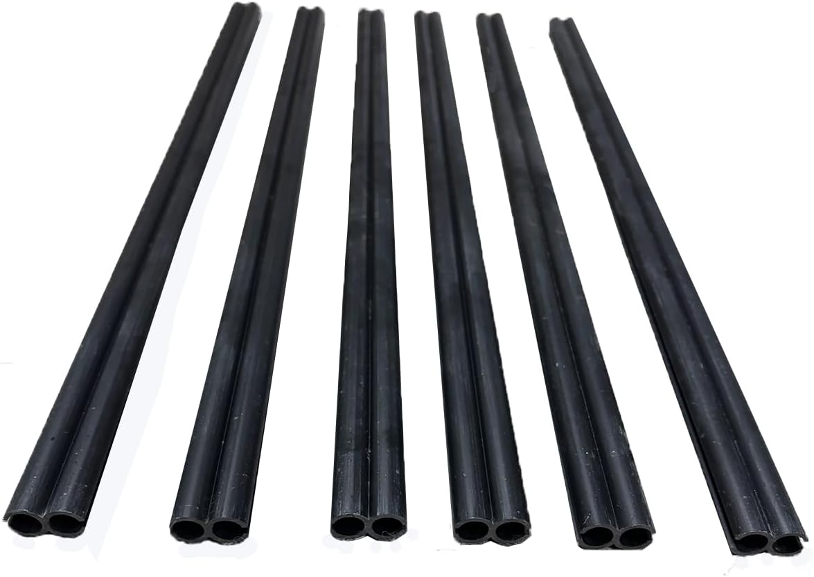 Awning Drive Away Kit, 3 Meters of 6mm-6mm-4mm White Awning Rail Piping Strip with 6 x 50CM of Figure 8 Rail Channel for RV/Caravan/Campervan/Motorhome/Awning