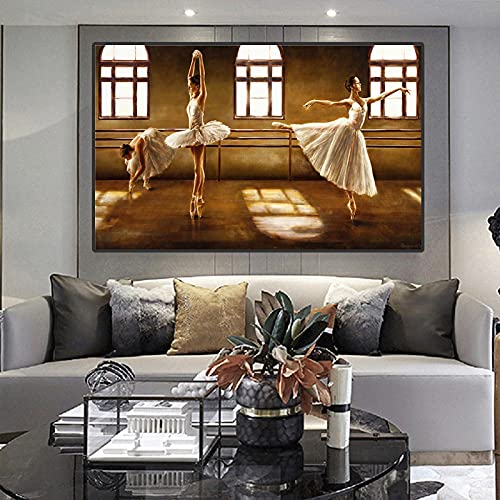 Affiches Ballet toile peinture pour habiller un grand mur vide d'escalier