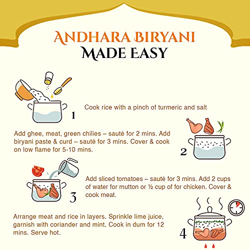 Image of Riwayat Andhra Biryani Ready to Cook Gravy | Easy to cook | 4 Step Biryani Recipe |Hyderabadi Biryani Masala Spice Mix| Fresh Ingredients & Spices | No Colours or Artificial Flavours |250g