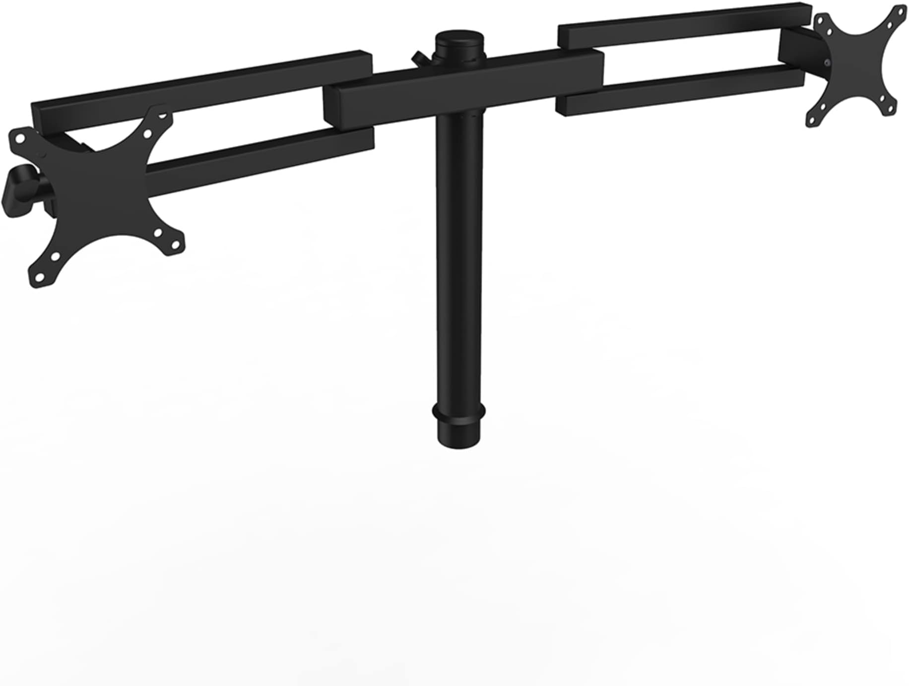 VersaDesk | Dual LCD Monitor Arm | Made in USA | High-Grade Steel | Heavy Duty | Monitor Mount | Adjustable | 360 Degree Rotation | Sit-to-Stand | Compatible with VersaDesks Only | Black