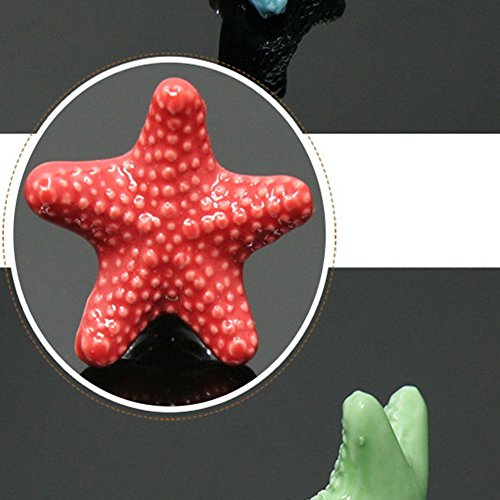 Puxadores de gaveta de cerâmica Loghot Starfish Puxadores para armário de móveis de cozinha, armário