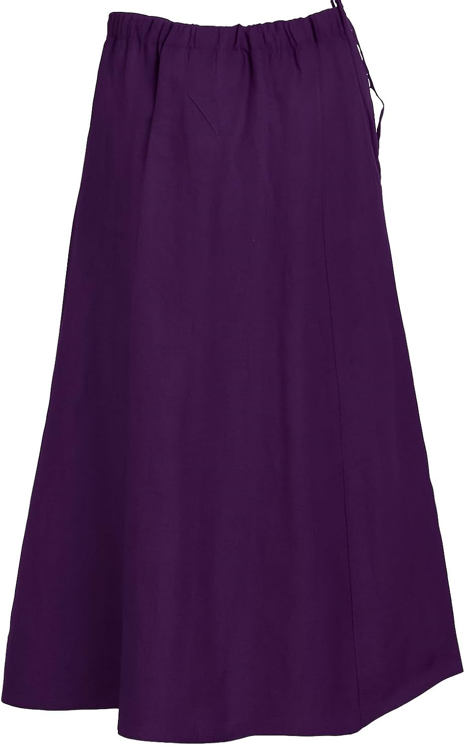 Cotton Saree Petticoat - Adjustable Waist Indian Underskirt, One Size Fits 26-42 Inches, Ankle Length