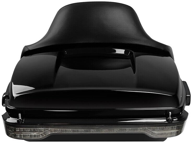 Miniatura 2 de TCMT Tronco con pestillo negro, luz LED para Harley Touring Street Glide Road King Electra Glide Ultra Classic FLHX FLHR FLHT 2014-2023
