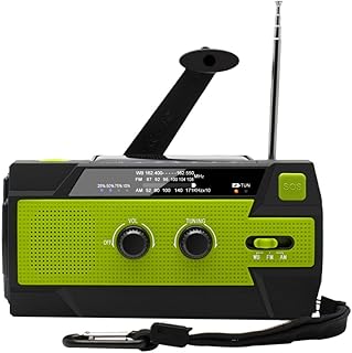 UKCOCO 1Pc Rádio De Luz De Sobrevivência Ao Ar Livre De Energia Solar Rádios Portáteis Rádio Ao Ar Livre Rádio De Emergência Solar Rádio Portátil De Manivela De Emergência Multifuncional