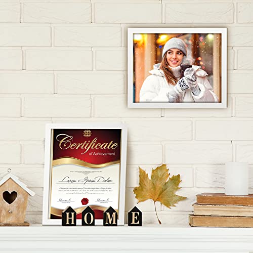 Hoteam 18 Pack Picture Frames Diploma Frames Degree Frame Wood Certificate Frame Award Document Frame Photo Frame Horizontal And Vertical Formats For Wall Or Tabletop Display (White, 8.5 X 11 Inch) #TOP5