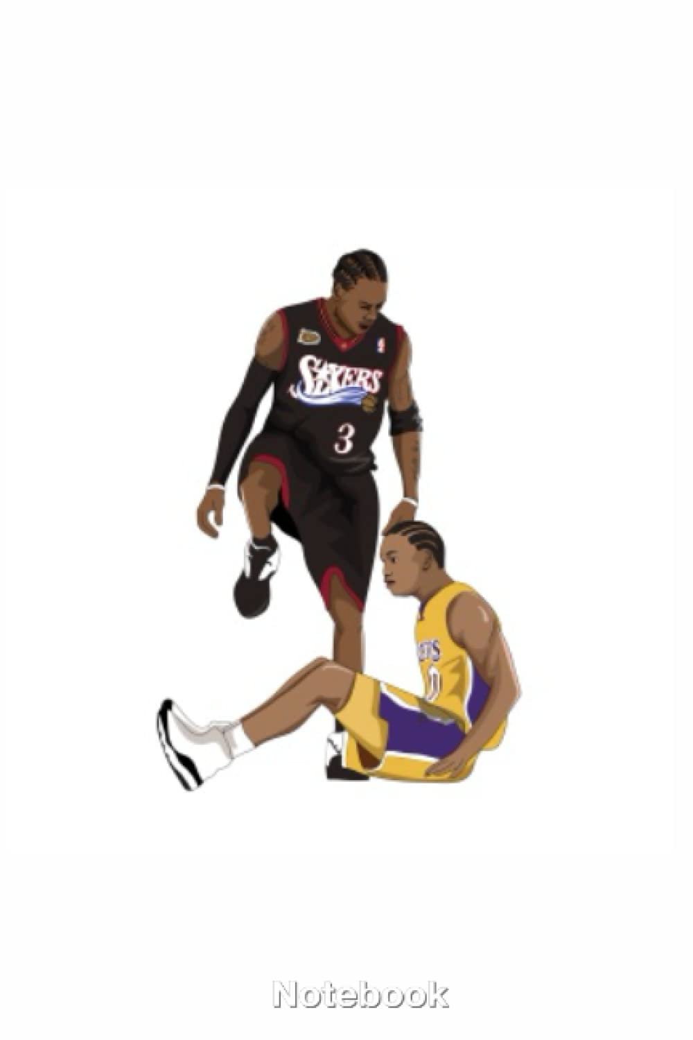 Allen Iverson Notebook: 6x9 120 Pages, Planner, Matte Finish Cover, Diary, Lined College Ruled Paper, Journal